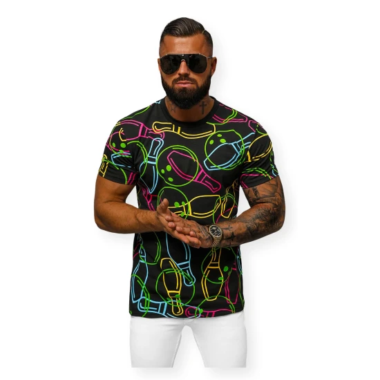 Vīriešu melns t-krekls ar Goal apdruku O/T1272/3