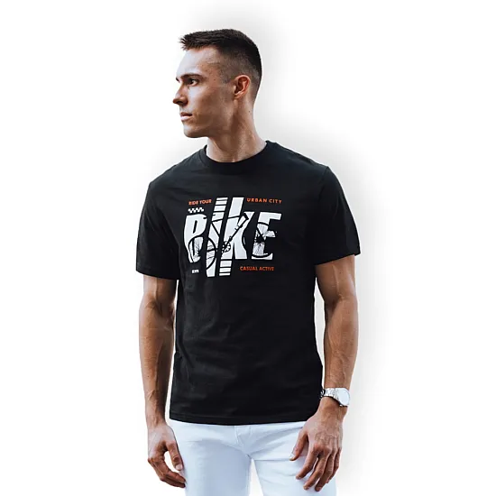 Vīriešu melns velo T-krekls RX5449