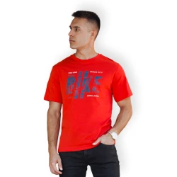 Vīriešu oranžs velo T-krekls