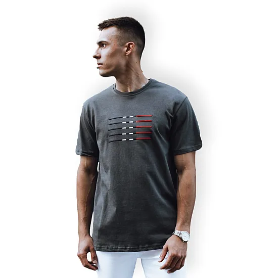 Men's dark grey T-shirt Lines RX5569