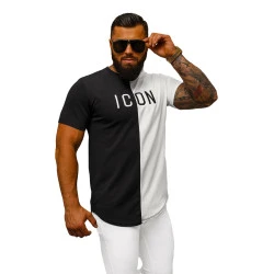 Vīriešu melnbalts Icon T-krekls
