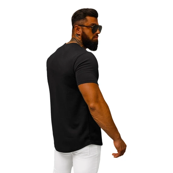 Vīriešu melnbalts Icon T-krekls O/7776T