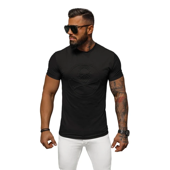 Vīriešu melns t-krekls Skull NB/MT3103