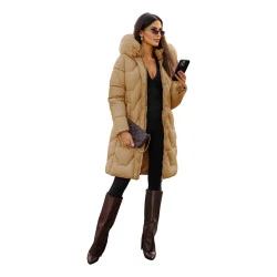 Gintax sieviešu ziemas jaka brūnā krāsā