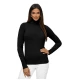 Sieviešu melns džemperis ar augstu apkakli Stelin