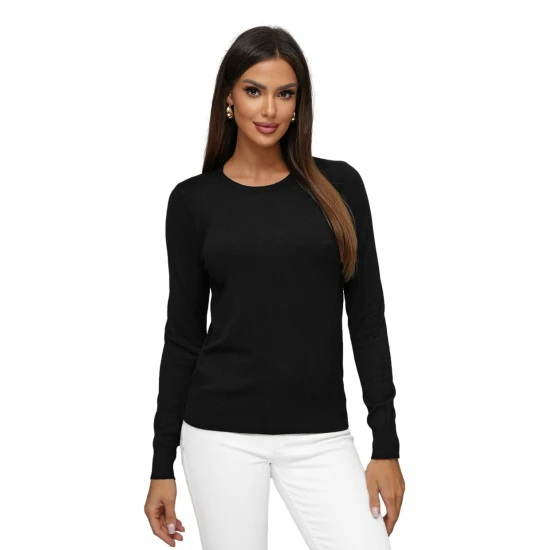 Sieviešu melns džemperis Stel JS/8005/9