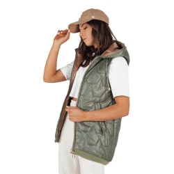 Sieviešu zaļa jaka ar kapuci Kolin