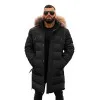 Vīriešu melna ziemas jaka Fred