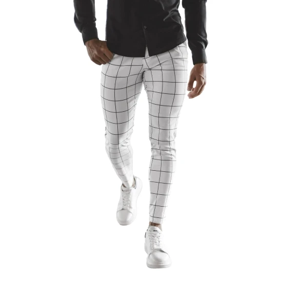 Baltas vīriešu bikses Karlin O/P4009Z