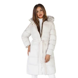 Balts ziemas mētelis Elin