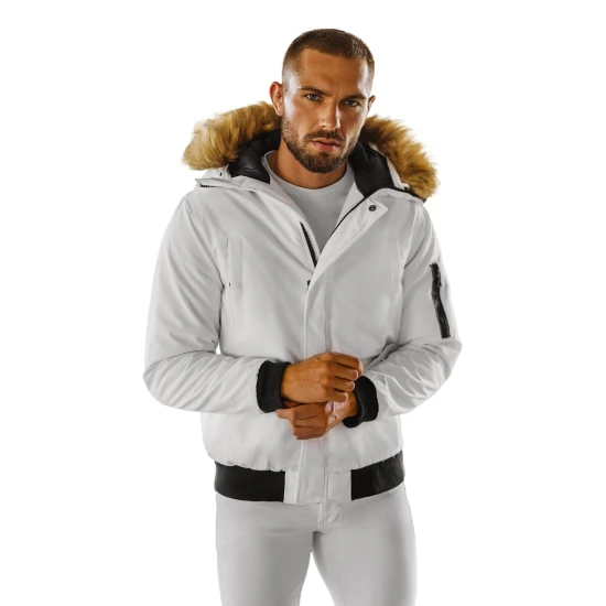 Bombera ziemas jaka vīriešiem baltā krāsā Lemi JS/M2019/281Z