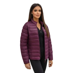 Bordo stepēta jaka Sofia