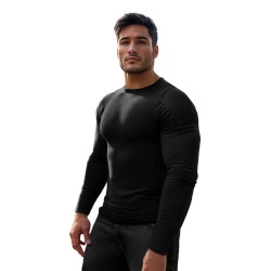 Melns vīriešu krekls ar garām piedurknēm Jamat