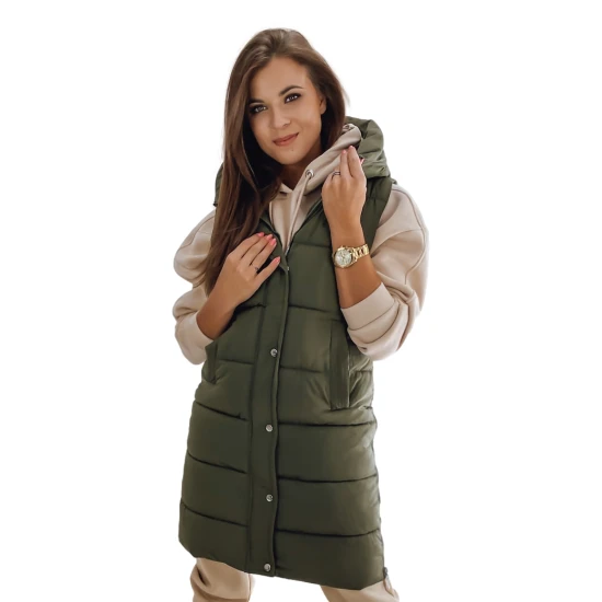 Noelin haki krāsas jaka ar kapuci TY3132