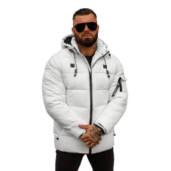 Vīriešu balta ziemas jaka Arte