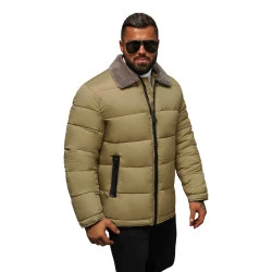 Vīriešu brūna stepēta jaka Andre