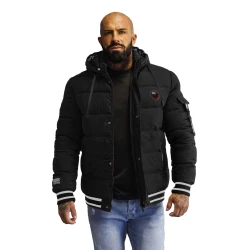 Vīriešu melna stepēta jaka Aibel