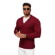 Bordo vīriešu džemperis ar pogām Otom