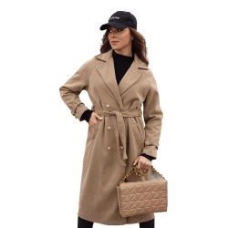 Sieviešu brūns mētelis Cameli