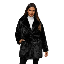 Sieviešu melns mētelis Klara