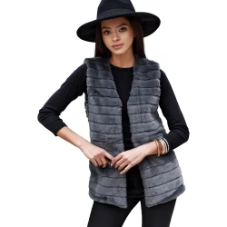 Sieviešu tumši pelēka veste Drel