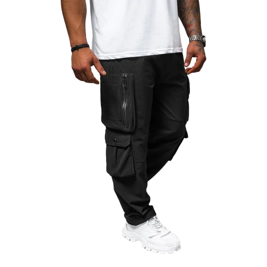 Vīriešu platās bikses Olimp melnā krāsā O/PS5527