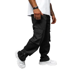 Vīriešu platās vīriešu bikses ar melnām biksēm Deril