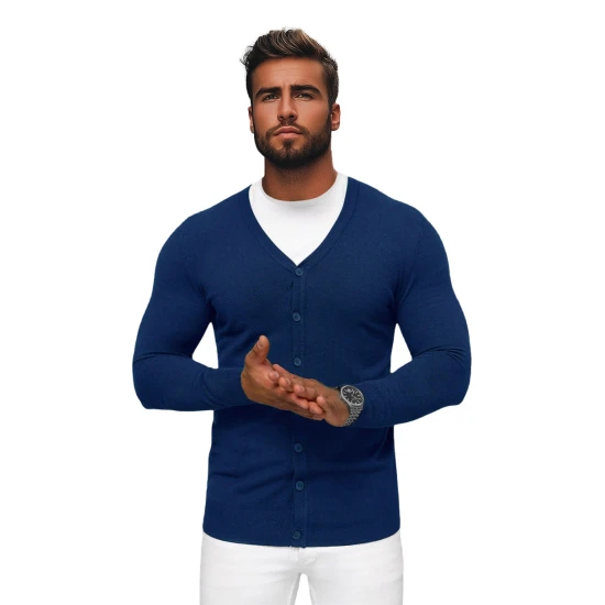 Zils vīriešu pogām džemperis Otom NB/MM6006/5