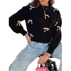 Sieviešu melns džemperis Tula