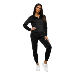 Sieviešu melnas velūra bikses Rosi