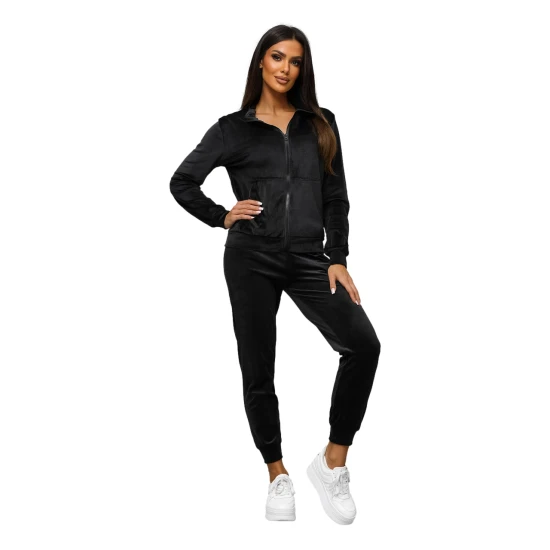 Sieviešu melnas velūra bikses Rosi