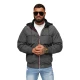 Tumši pelēka jaka ar kapuci Kemir JS/16M9207/92