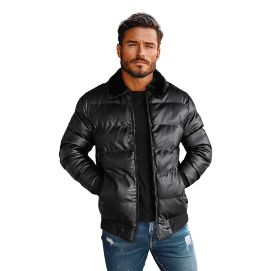 Vīriešu melna ziemas jaka Dorian O/M795Z