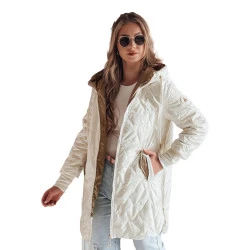 Balta stepēta jaka sievietēm Livi 