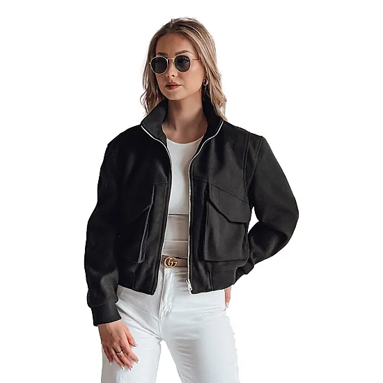 Melna sieviešu oversize bomber jaka Milina TY4791