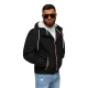 Vīriešu melna jaka ar kapuci Pyter JS/31M5069/392