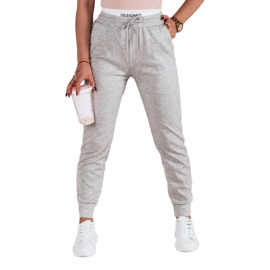 Sieviešu ikdienas pelēkas smuka piegriezuma bikses Sports UY2400