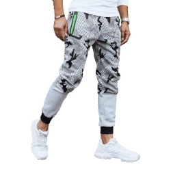 Vīriešu gaiši pelēkas kamuflāžas ikdienas bikses Run