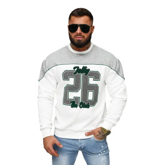 Vīriešu balts džemperis Jolly O/RR250005