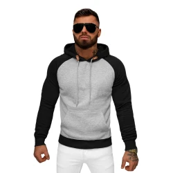 Vīriešu pelēks džemperis ar kapuci Aiden