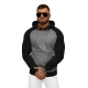 Vīriešu tumši pelēks džemperis ar kapuci Aiden
