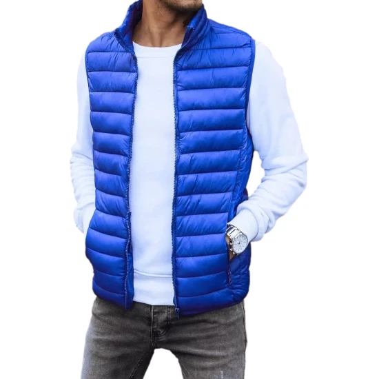 Vīriešu zilā stepēta veste Mamor TX4318