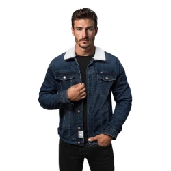 Tumši zila džinsa jaka Azin