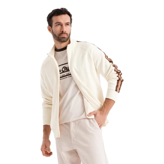 Brūngans vīriešu džemperis ar augstu apkakli Olin V3 OM-SSZP-0219