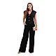 Women's black set with vest and wide trousers Anda 32001