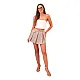 Pleated skirt-shorts in brown Arnita 32106