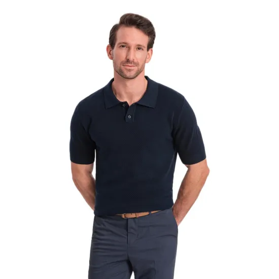 Vīriešu tumši zils polo krekls Swing V2 OM-POSS-0117
