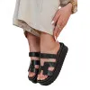 Sieviešu Flip Flip Flops in melna ZY0867