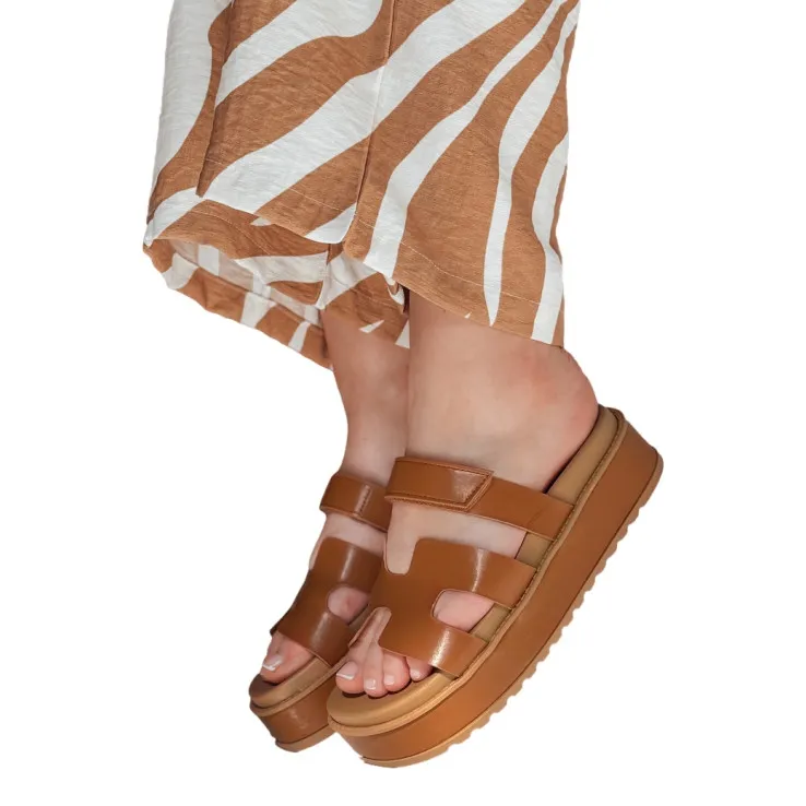 Sieviešu brūnas flip flops Flip ZY0868
