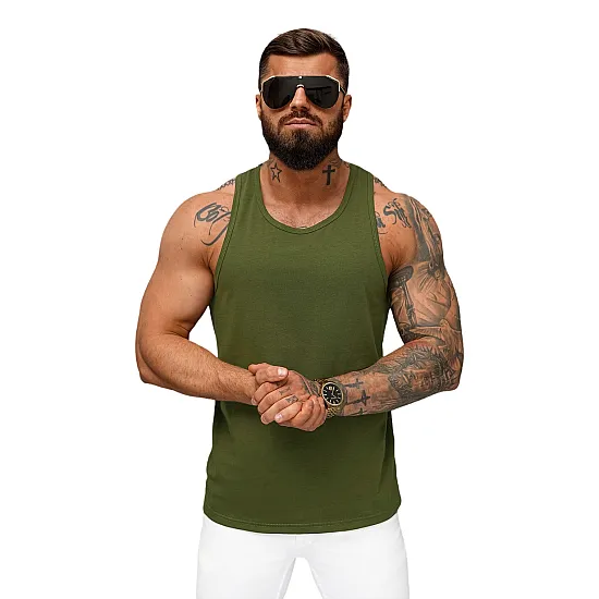 Meeste varrukateta khaki särk Romul JS/99002